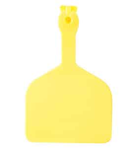 Yellow Z1 Feedlot Ear Tag for Cattle - Durable, Lightweight Plastic
